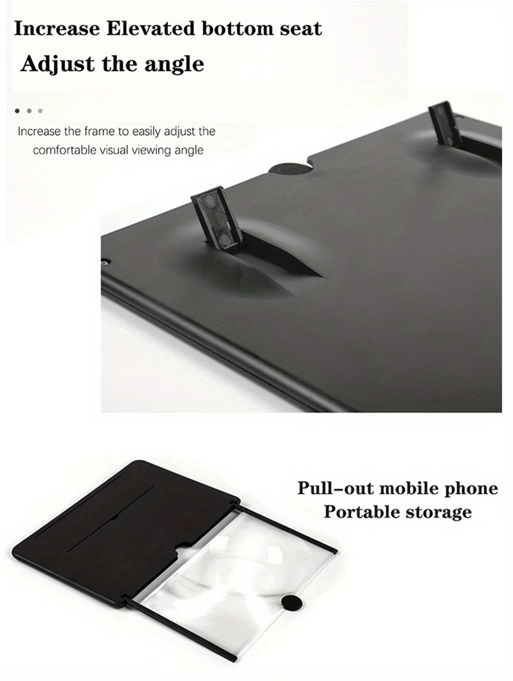 Phone Screen Magnifier Phone Holder Screen Amplifier Video HD Phone For Phone Holder Multi-function Enlarged Screen Phone Stand