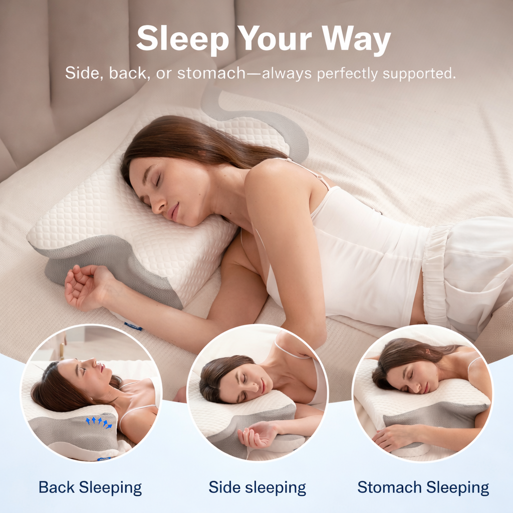 LumeoBay® DreamAlign™ Ergonomic Orthopedic Sleep Pillow