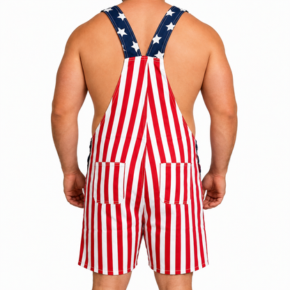 Liberty Threads™ USA Flag Overalls – Unisex 4th of July Statement Outfit
