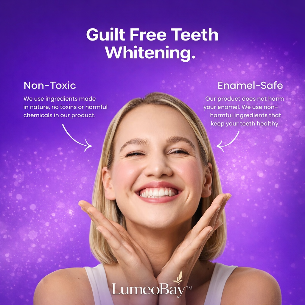 LumeoBay™ Purple Whitening Strips – At-Home Teeth Brightening