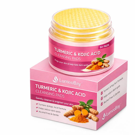 LumeoBay™ Turmeric & Kojic Acid Brightening Cleansing Pads (50 Pads)