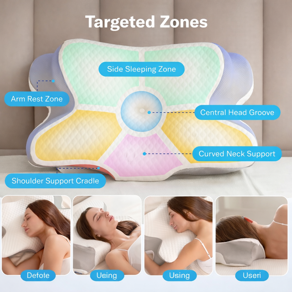 LumeoBay® DreamAlign™ Ergonomic Orthopedic Sleep Pillow