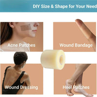 Hydrocolloid Patch Bandages 16.4ft Hydrocolloid Bandage Roll For Wound Care Waterproof Self-Adhesive For Face Body Burn Wound
