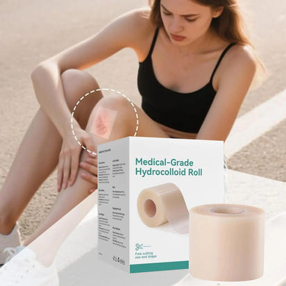 Hydrocolloid Patch Bandages 16.4ft Hydrocolloid Bandage Roll For Wound Care Waterproof Self-Adhesive For Face Body Burn Wound