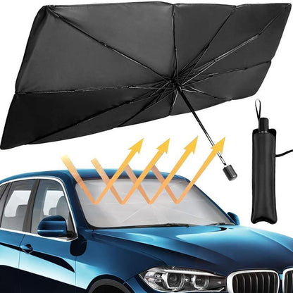 LumeoBay™ Car Windshield Sun Umbrella – Foldable UV Heat Block Sunshade for Cars, Trucks & SUVs